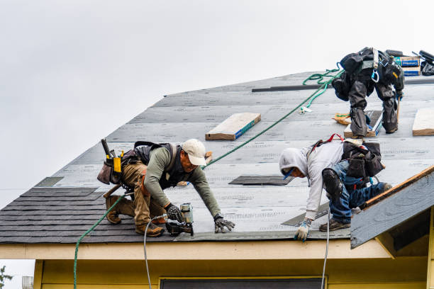 Professional Emergency Roof Repair technician working in South Weymouth, MA